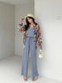 Summer Floral Shirts With Tang Tops and Trousers sets